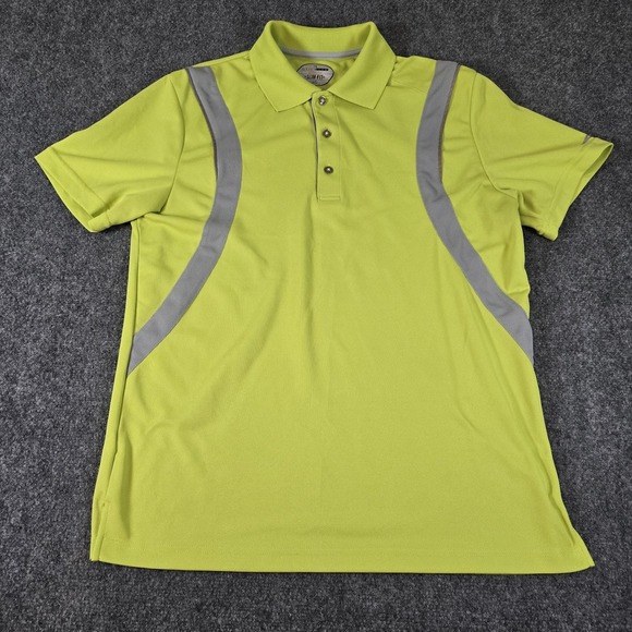 Grand Slam Other - Grand Slam Golf Polo Slim Fit Large L Polo Short Sleeve Shirt Green/Yellow Neon